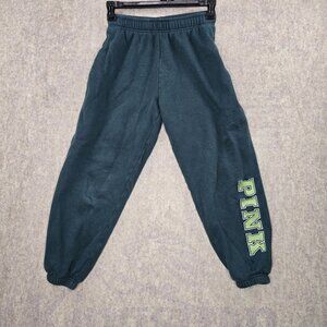 Victorias Secret Pink Womens Joggers S Green Fleece